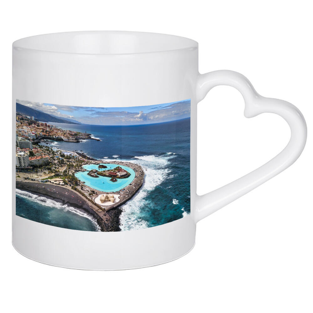 Herztasse "Teneriffa Lago-Martianez;P dl Cruz" artboxONE - Städte,Natur,Reise,Architektur,Reise / Strand und Meer