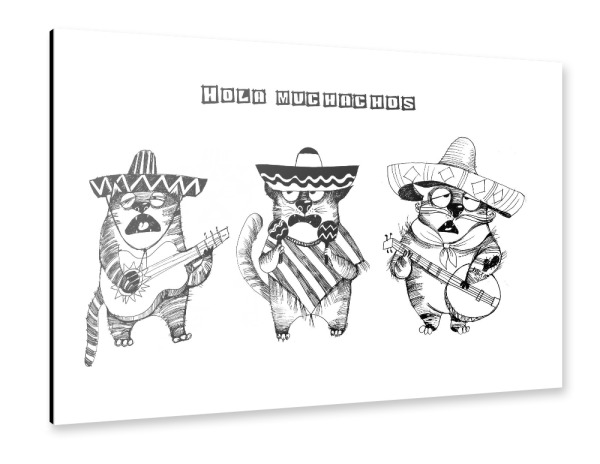 Alu-Dibond "Mexico Cats" 30x20 cm artboxONE