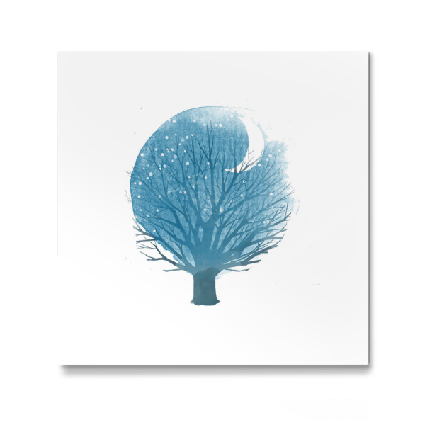 Galerie-Print "Baum bei Mondschein" 30x30 cm artboxONE