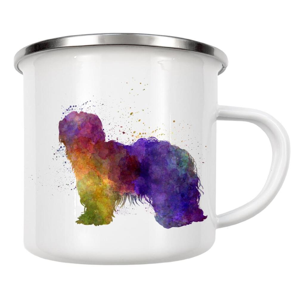 Emaille Tasse "Dutch Shapendoes in watercolor" artboxONE - Tiere,Abstrakt