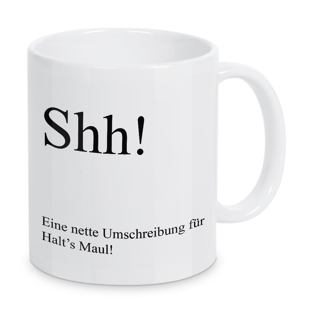 Tasse "Shh! - Definition" artboxONE - Typografie,Menschen,Lustig