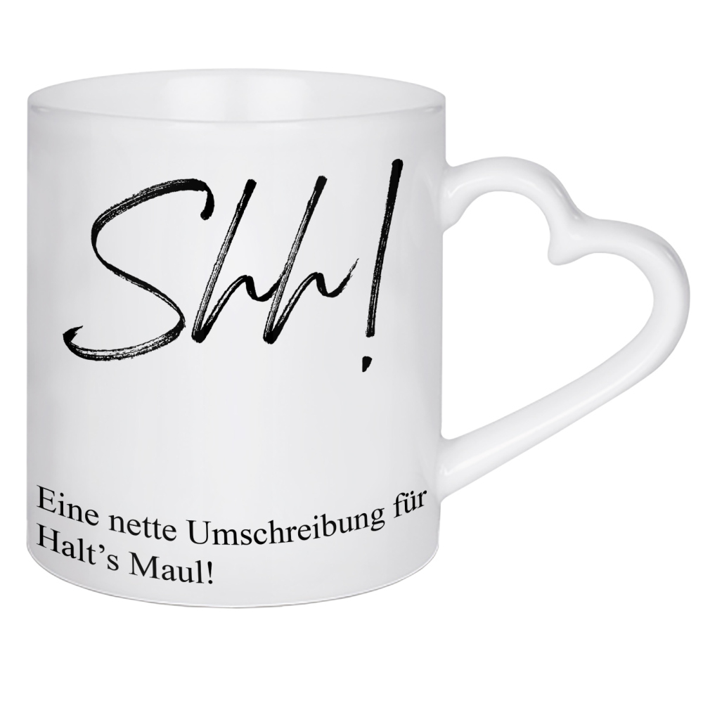 Herztasse "Shh! Definition" artboxONE - Typografie,Menschen,Lustig
