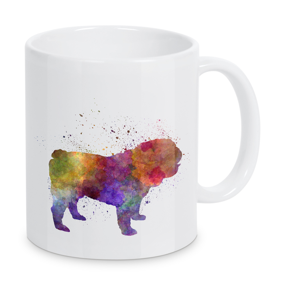 Tasse "English Bulldog in watercolor" artboxONE - Tiere,Abstrakt - Dog,Dogs,Pet,Animal,Abstract,Watercolor,Colorful,Decorative,Childish,Hund,Tier,Bunt