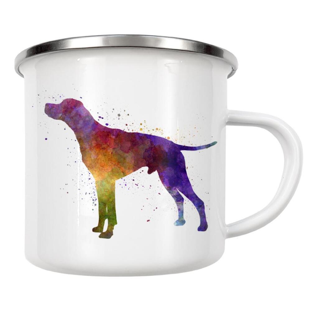 Emaille Tasse "English Pointer in watercolor" artboxONE - Tiere,Abstrakt