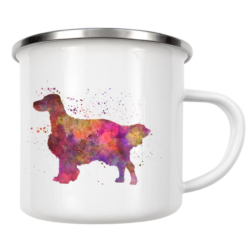 Emaille Tasse "English Setter in watercolor" artboxONE - Tiere,Abstrakt