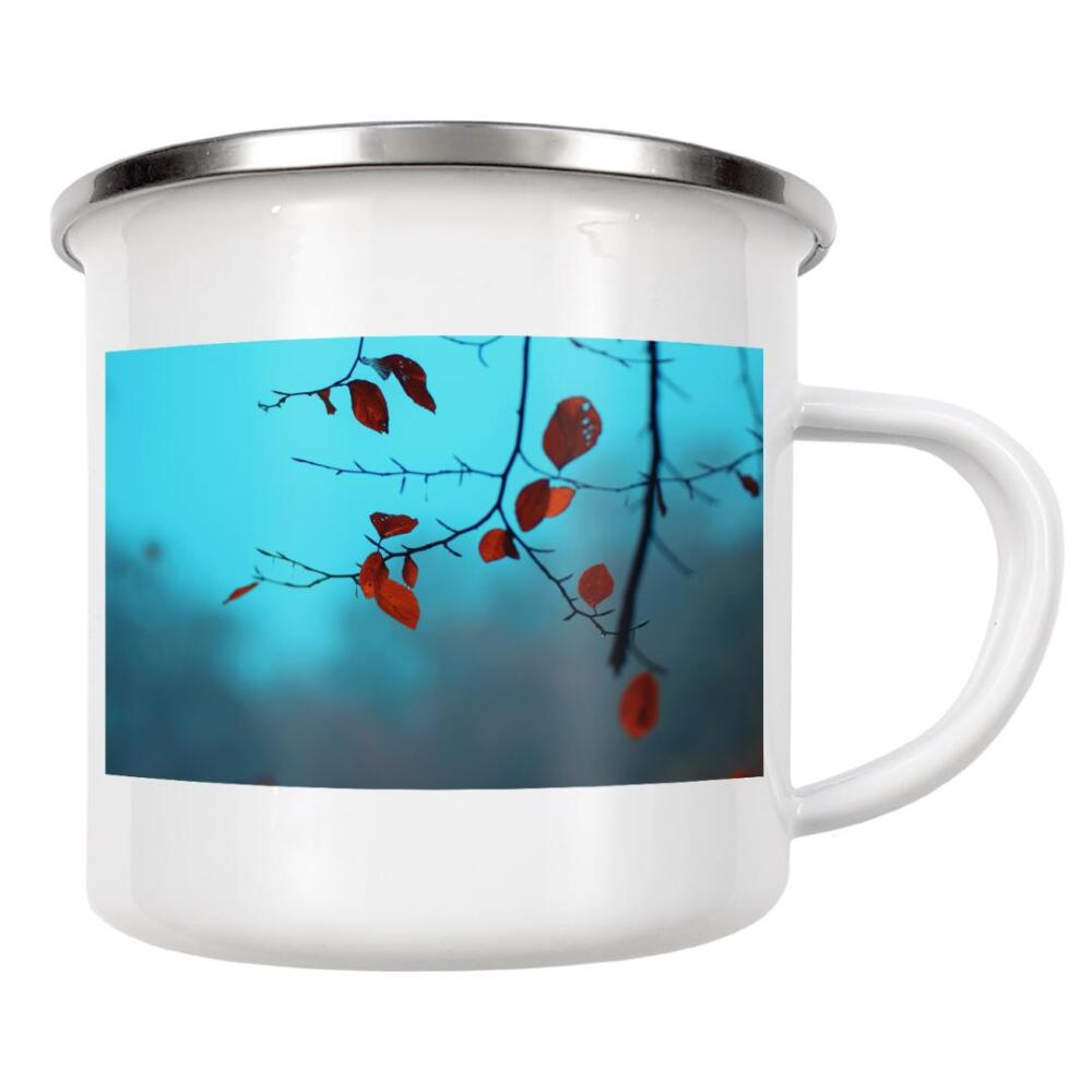 Emaille Tasse "Herbstblätter am Ast" artboxONE - Natur