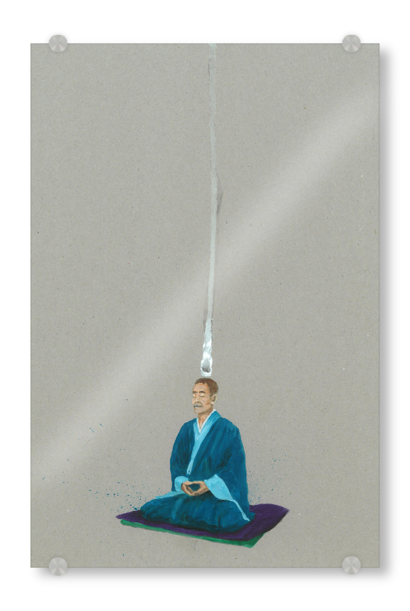 Acrylglasbild "Zazen" artboxONE - Reise,Stift & Papier - Asien,Sport,Yoga,Tropfen,Meditaiton,Meditieren