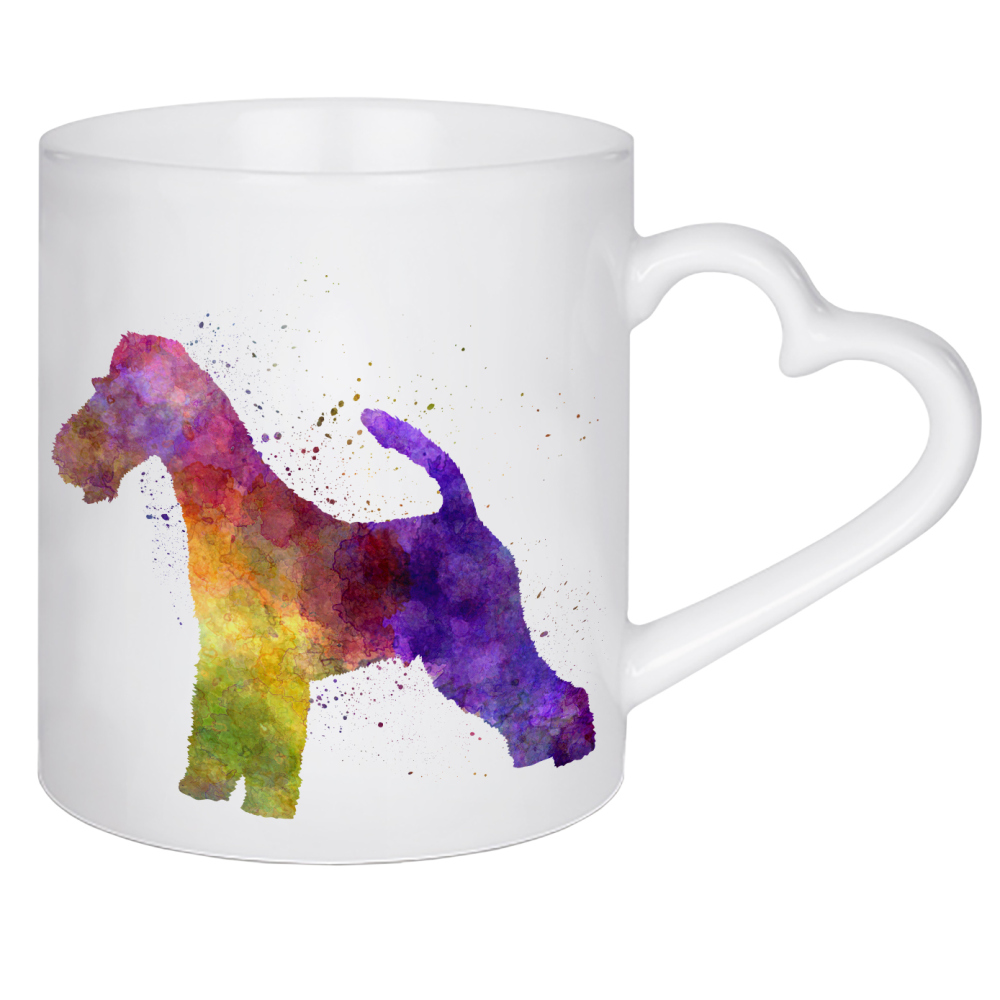Herztasse "Fox Terrier in watercolor" artboxONE - Tiere,Abstrakt