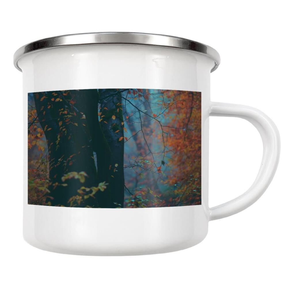 Emaille Tasse "Herbstlicher Wald" artboxONE - Natur