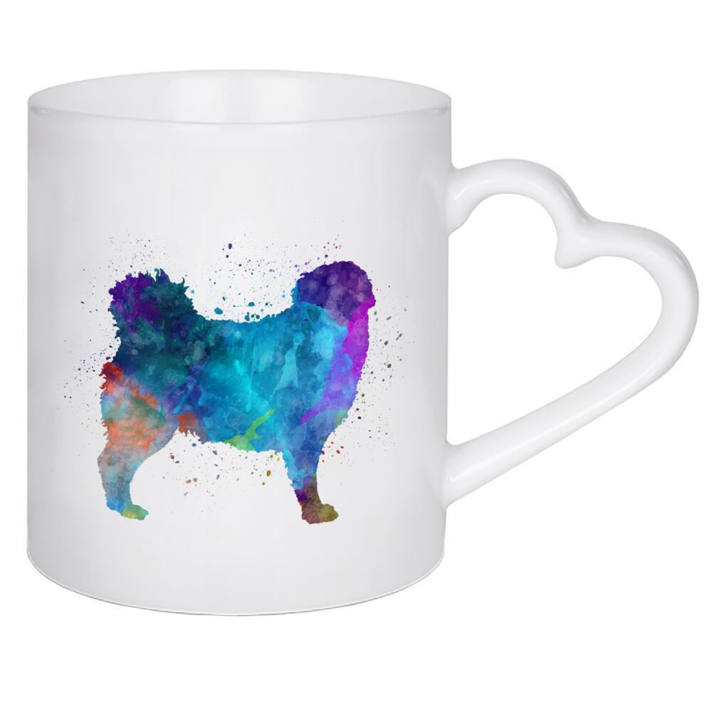 Herztasse "Frisian Water Dog in watercolor" artboxONE - Tiere,Abstrakt - Dog,Dogs,Pet,Animal,Mammal,Watercolor,Dog poster,Illustration,Abstract