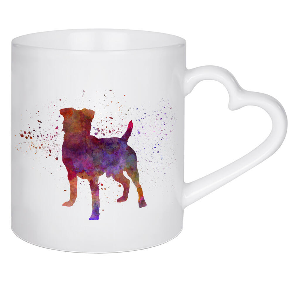 Herztasse "German Hunting Terrier dog" artboxONE - Tiere,Abstrakt - Dog,Dogs,Pet,Animal,Mammal,Watercolor,Dog poster,Illustration,Abstract