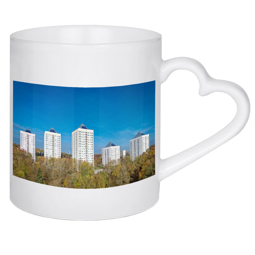 Herztasse "Hamburg; Hochhäuser Korachstraße" artboxONE - Städte,Städte / Hamburg,Reise,Architektur,Reise / Länder