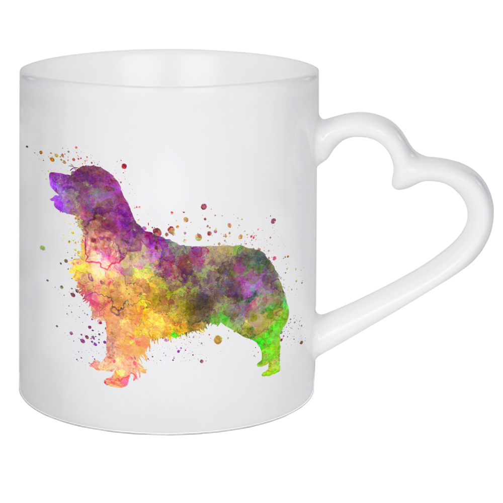 Herztasse "Golden Retriever in watercolor" artboxONE - Tiere,Abstrakt - Dog,Dogs,Pet,Animal,Mammal,Watercolor,Dog poster,Illustration,Abstract