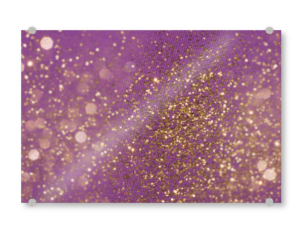Acrylglasbild "Golden Glitter" artboxONE - Geometrie - Glitzer,Gold,Glitter,Pink