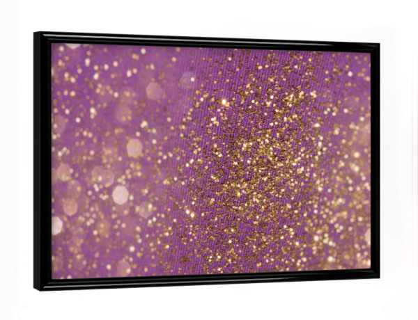 Poster mit schwarzem Rahmen "Golden Glitter" artboxONE - Geometrie - Glitzer,Gold,Glitter,Pink