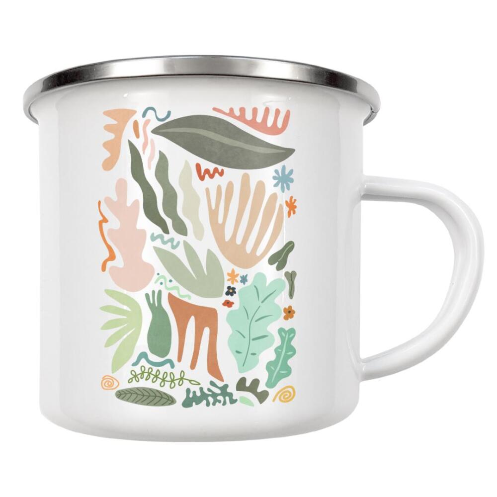 Emaille Tasse "Botanical Color" artboxONE - Natur,Floral,Abstrakt