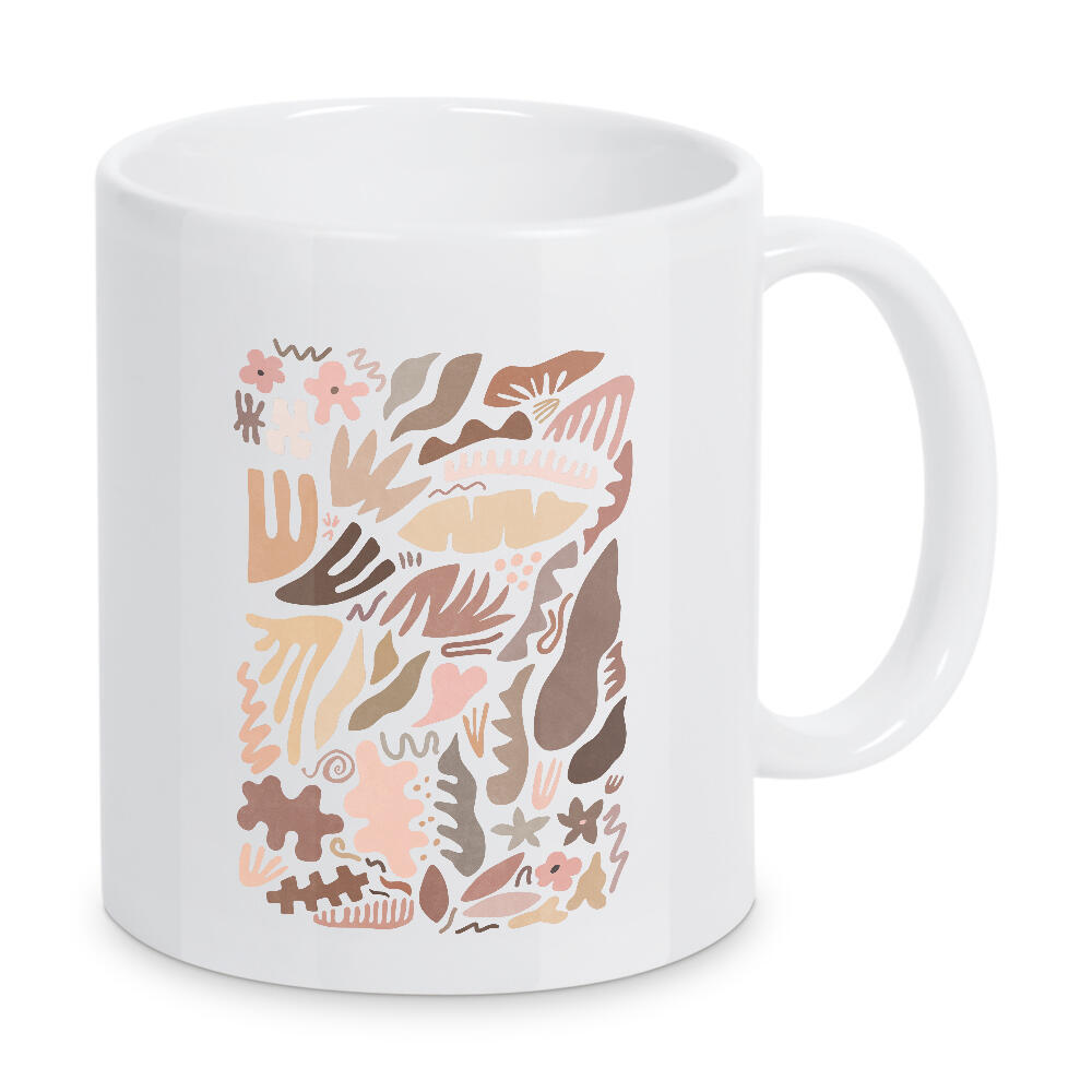Tasse "Blush Morning Flora" artboxONE - Natur,Floral,Abstrakt - Abstract,Nature,Botanical,Simple,Abstrakt,Shape,Colorful,Plant,Tropical,Flora