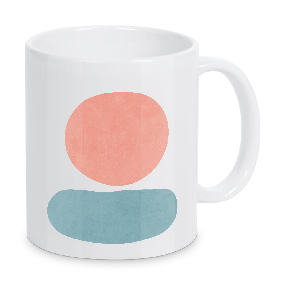 Tasse "Minimale Sonne und Meer" artboxONE - Abstrakt,Geometrie - Meer,Ozean,Wellen,Landschaft,Horizont,Sonne,Himmel,Natur,Minimal,Einfach,Formen