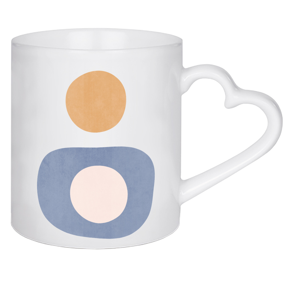 Herztasse "Sonnenuntergang am See - Abstrakt" artboxONE - Natur,Abstrakt,Geometrie