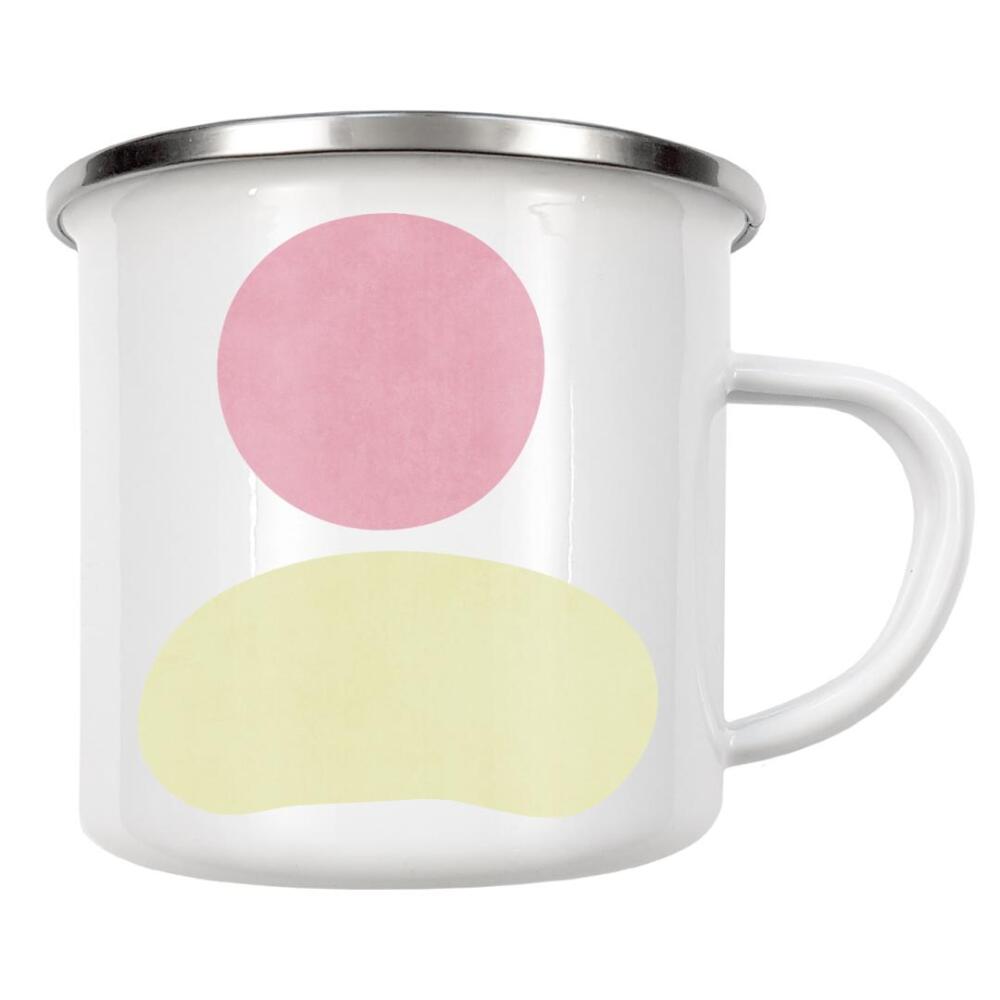 Emaille Tasse "Einfache Sonnenuntergangsformen" artboxONE - Natur,Abstrakt - Simple,Minimal,Shape,Color,Sky,Light,Sunset,Dusk,Mountain,Landscape