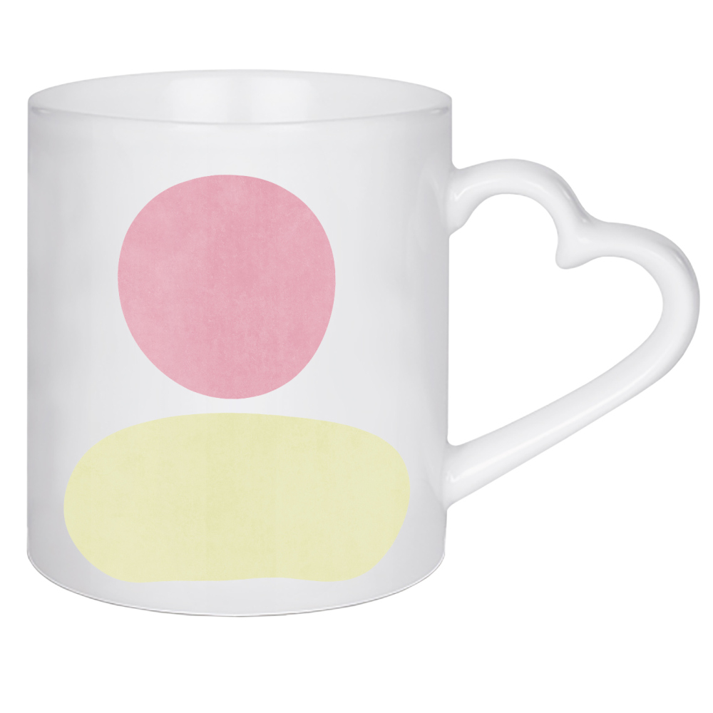 Herztasse "Einfache Sonnenuntergangsformen" artboxONE - Natur,Abstrakt - Simple,Minimal,Shape,Color,Sky,Light,Sunset,Dusk,Mountain,Landscape