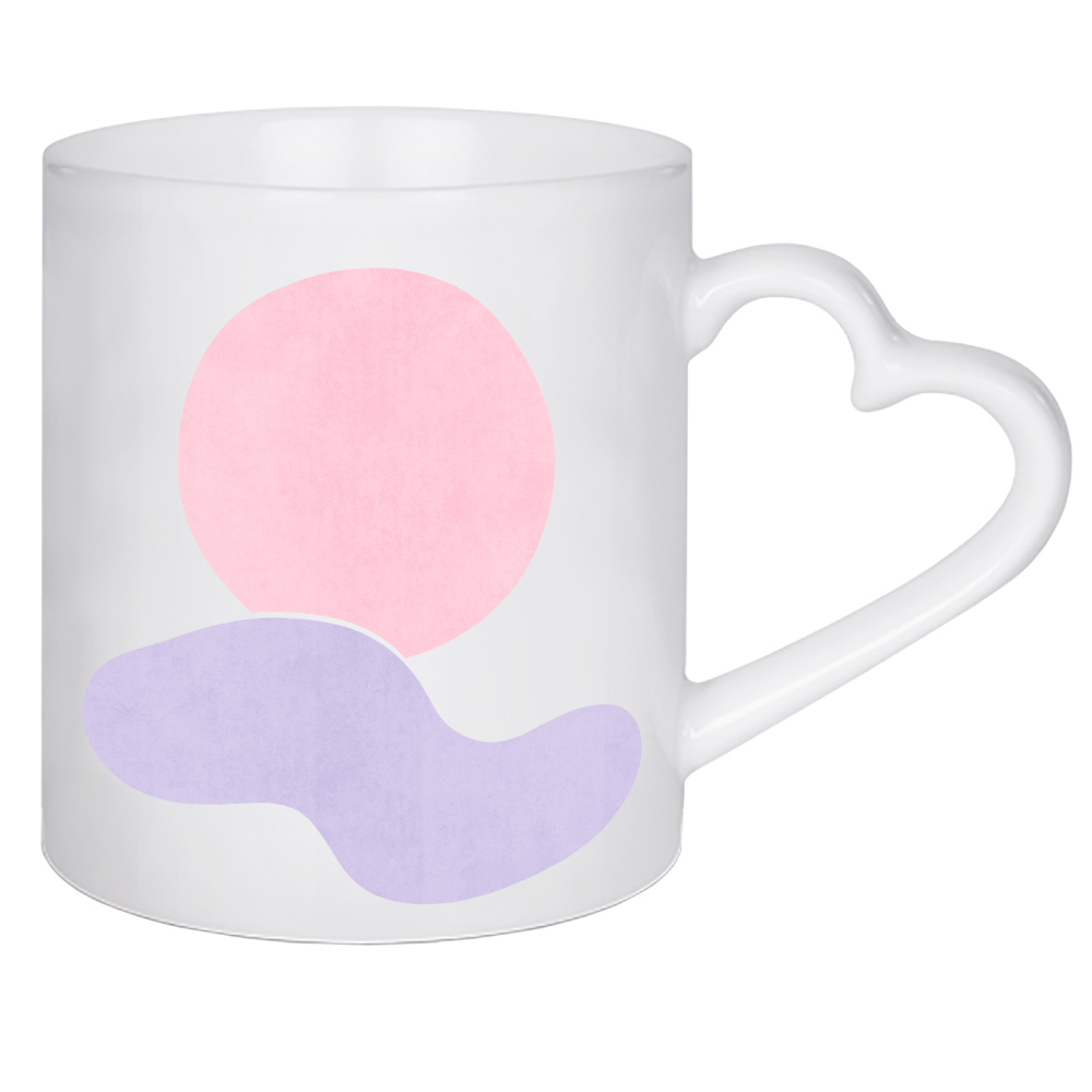 Herztasse "Simple Sun in the Sky" artboxONE - Natur,Abstrakt - Simple,Minimal,Shape,Sky,Light,Sunset,Dusk,Bunt,Colorful