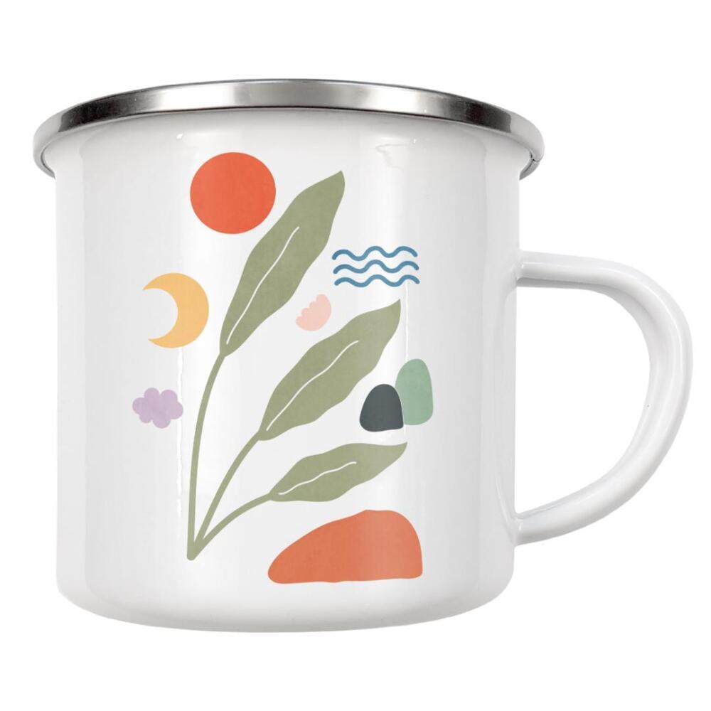 Emaille Tasse "Simple Tropical Country Shapes" artboxONE - Natur,Abstrakt