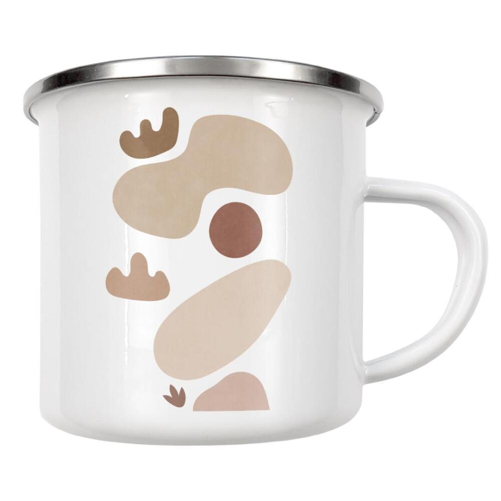 Emaille Tasse "Blush Lake and Mountain Shapes" artboxONE - Abstrakt,Geometrie