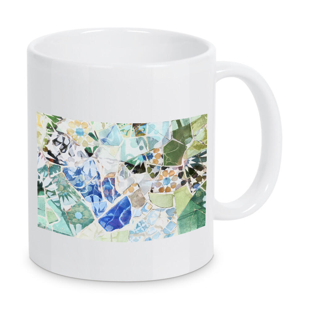 Tasse "Blue and Green Mosaic" artboxONE - Abstrakt,Architektur,Städte / Barcelona