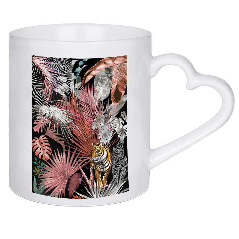 Herztasse "Tropical Night Jungle Tiger" artboxONE - Natur,Tiere
