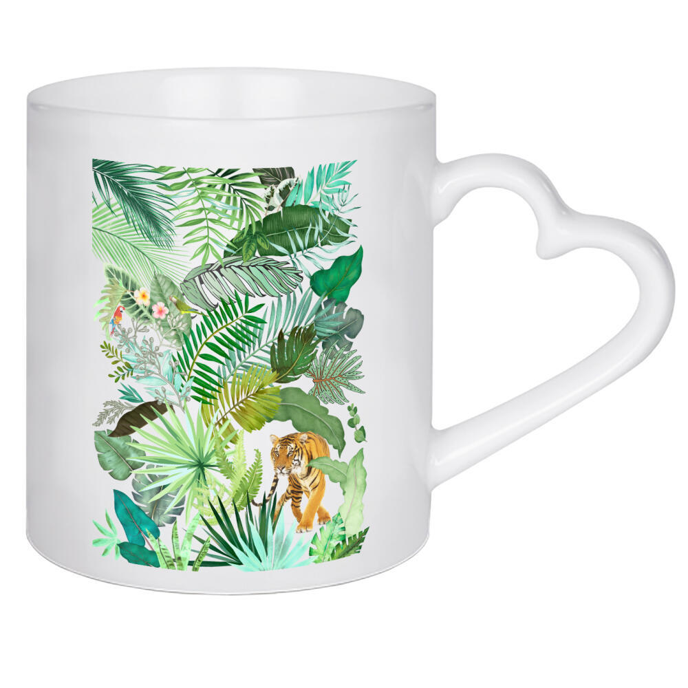 Herztasse "Tropischer Dschungel-Tiger" artboxONE - Natur,Tiere