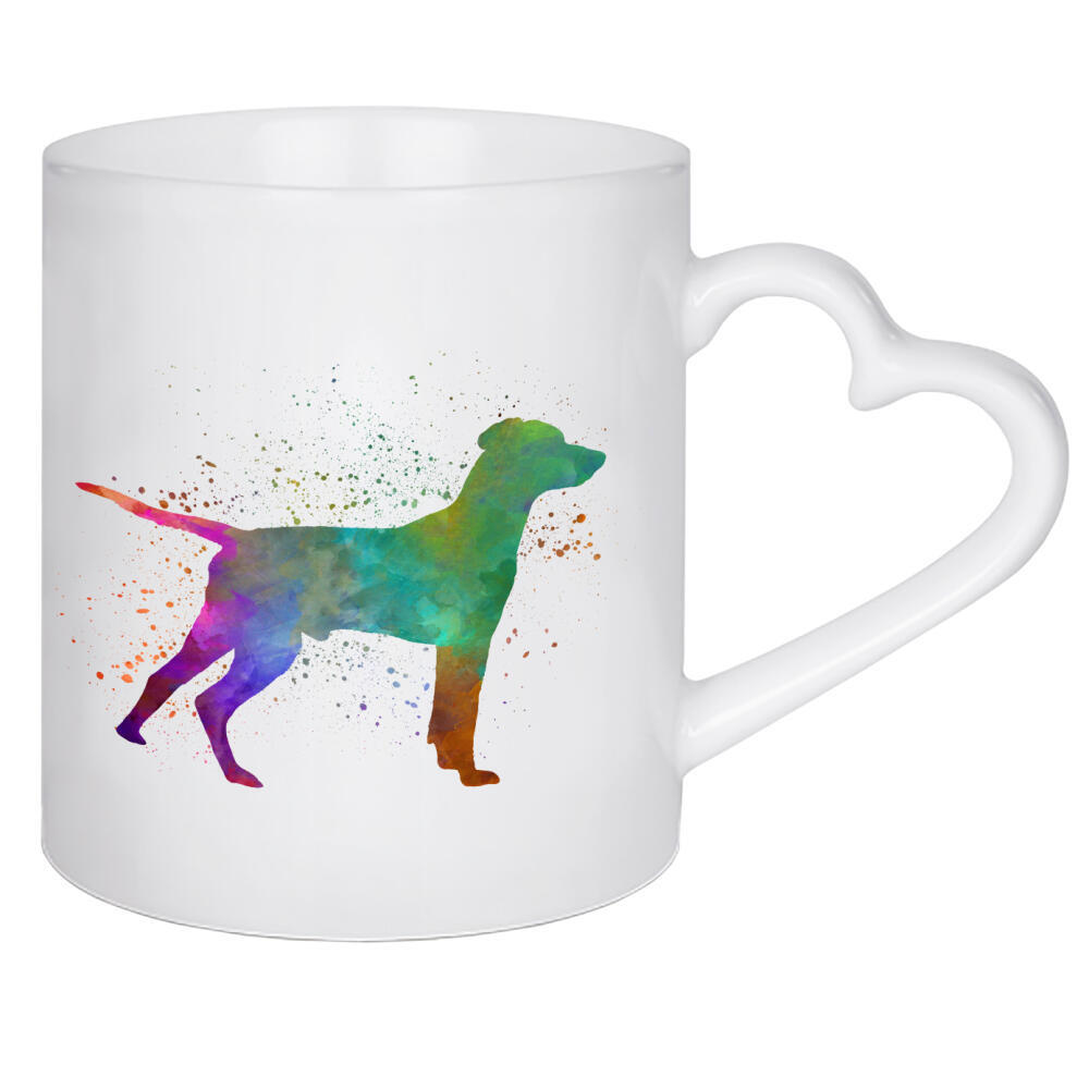 Herztasse "Hellenic Hound dog" artboxONE - Tiere,Abstrakt - Dog,Pet,Animal,Mammal,Watercolor,Illustration,Abstract,Hund,Tier