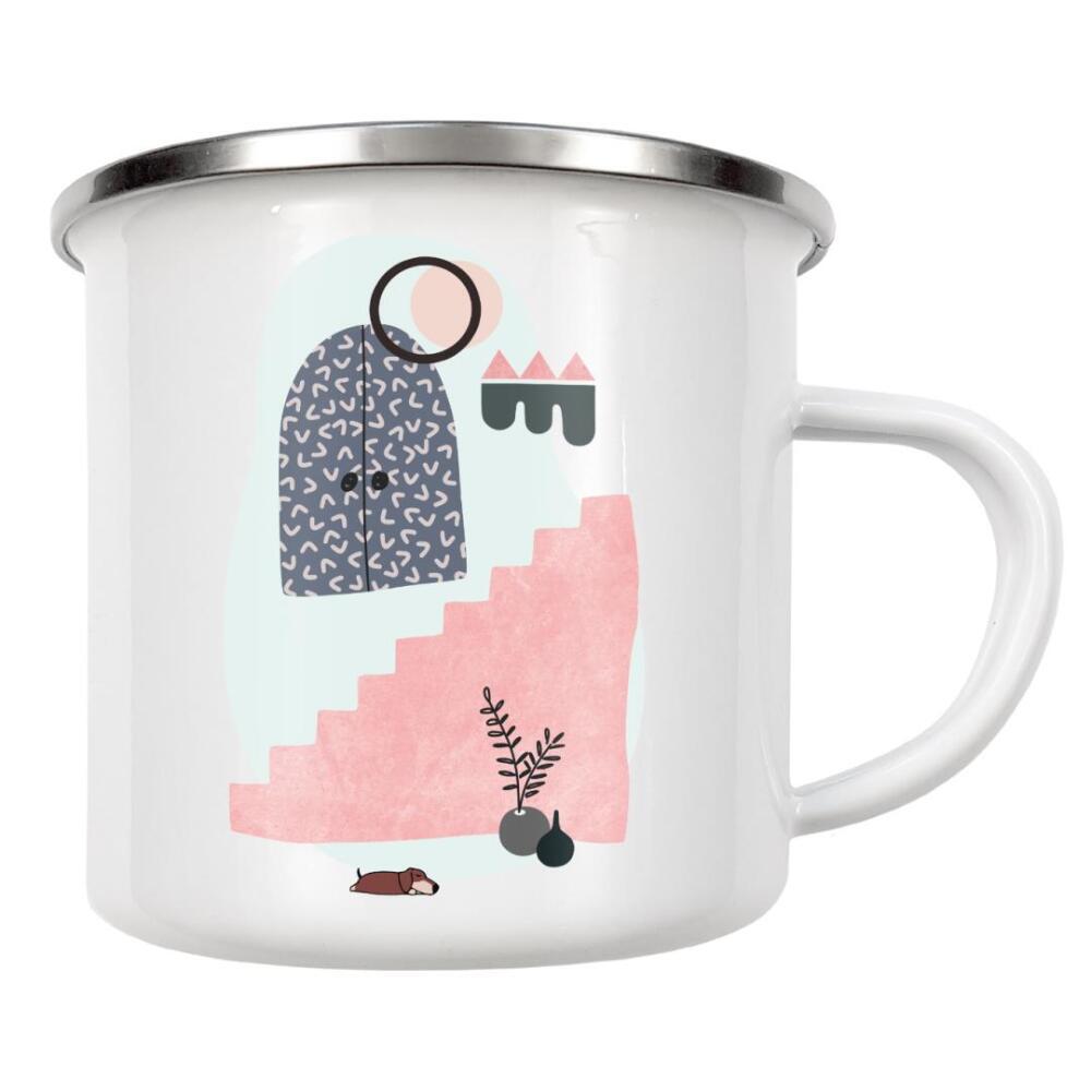 Emaille Tasse "Moroccan Medina Still LIfe" artboxONE - Abstrakt,Geometrie,Reise / Afrika