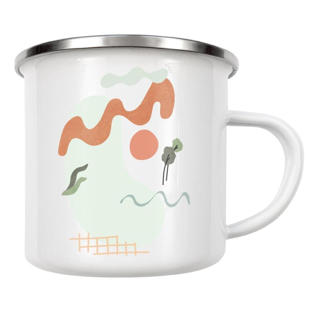 Emaille Tasse "Sunny Day Lake Landscape" artboxONE - Natur,Abstrakt,Arcadia