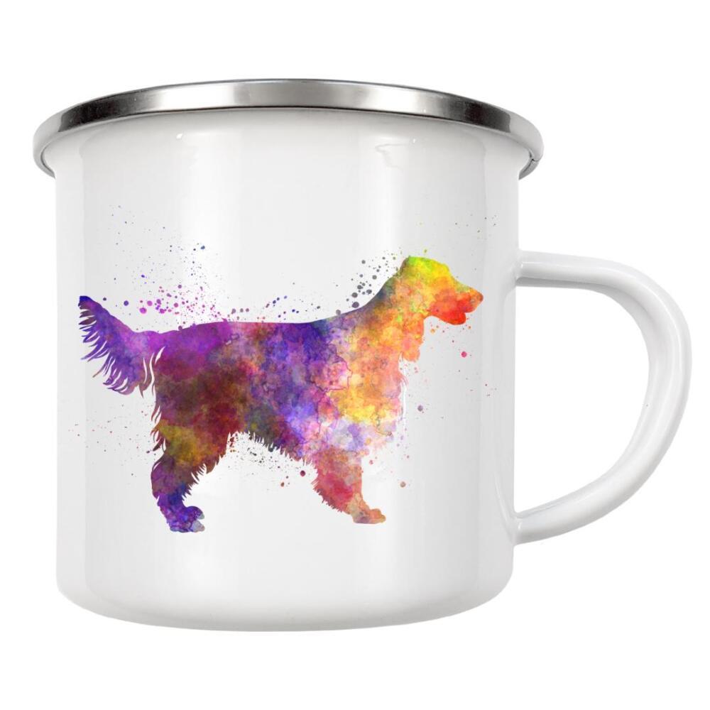 Emaille Tasse "Irish Red Setter dog" artboxONE - Tiere,Abstrakt - Dog,Dogs,Pet,Animal,Mammal,Watercolor,Dog poster,Illustration,Abstract
