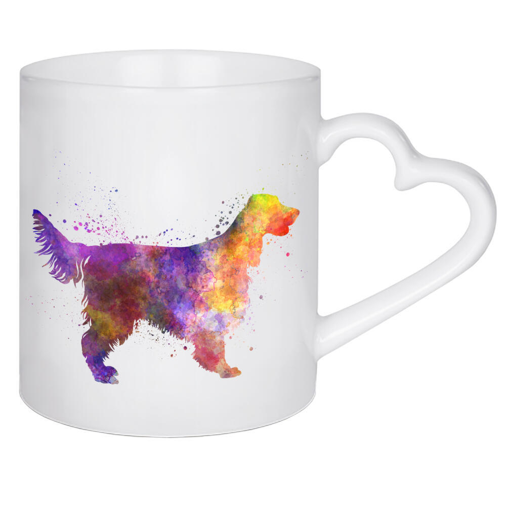 Herztasse "Irish Red Setter dog" artboxONE - Tiere,Abstrakt - Dog,Dogs,Pet,Animal,Mammal,Watercolor,Dog poster,Illustration,Abstract