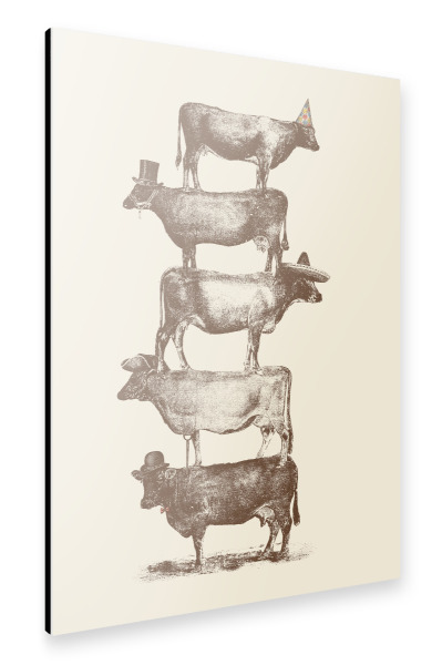 Alu-Dibond "Cow Cow Nut II" 30x20 cm artboxONE