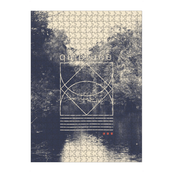 Puzzle Ravensburger "Quietude" artboxONE - Typografie,Schwarzweiß,Pastell - Park,Fluss,Wasser,Stille - Bild park