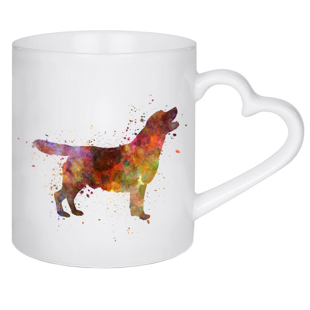 Herztasse "Labrador retriever in watercolor" artboxONE - Tiere,Abstrakt - Dog,Dogs,Pet,Animal,Mammal,Watercolor,Dog poster,Illustration,Abstract
