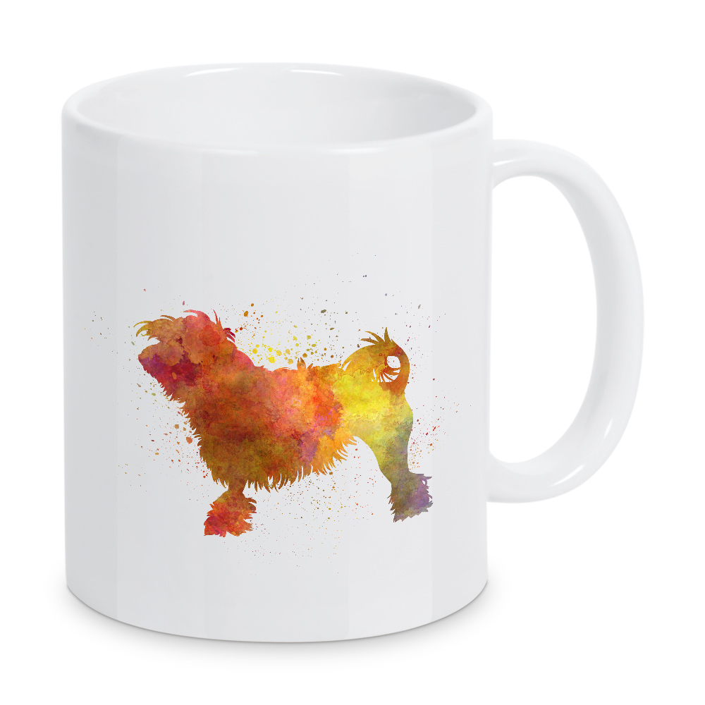 Tasse "Little Lion Dog in watercolor" artboxONE - Tiere,Abstrakt - Dog,Dogs,Pet,Animal,Mammal,Watercolor,Dog poster,Illustration,Abstract