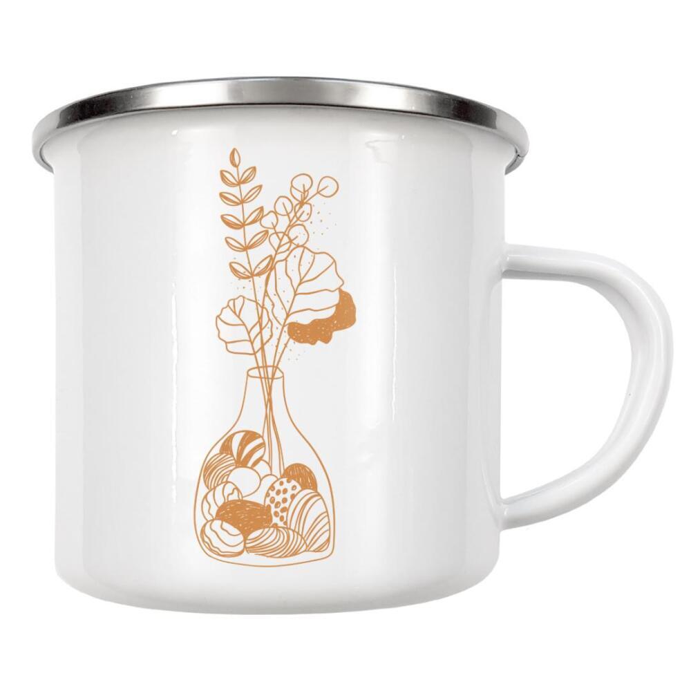 Emaille Tasse "Floral art style icon vase" artboxONE - Floral