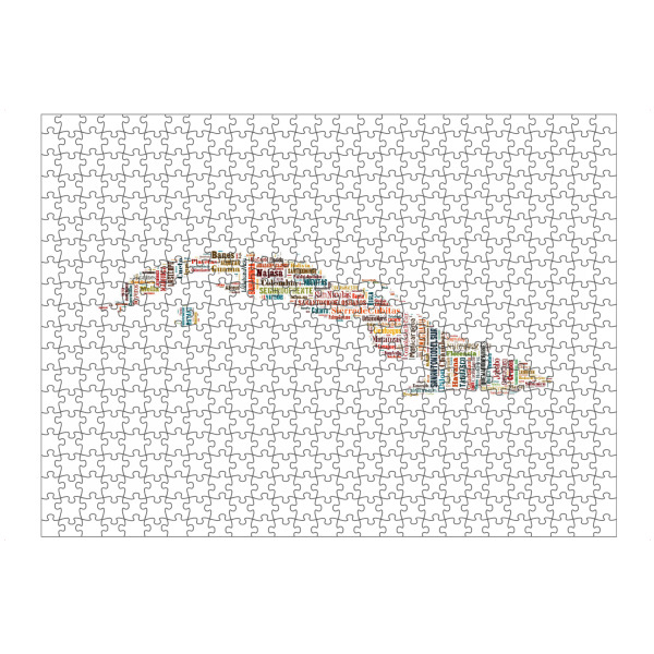 artboxONE Puzzle "Cuba Map Black" artboxONE - Typografie,Reise,Reise / Länder,Weltkarten,Kartografie - Karte,Map,Land,Landkarte,Cuba,Kuba