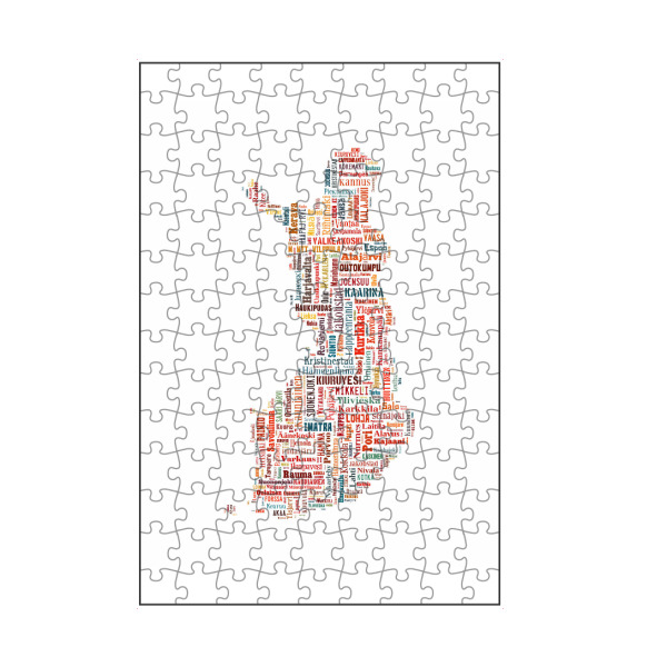 artboxONE Puzzle "Finland Map Black" artboxONE - Typografie,Reise / Länder,Weltkarten,Kartografie - Karte,Map,Land,Landkarte,Finnland,Finland