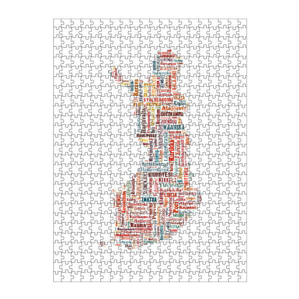 Puzzle Ravensburger "Finland Map Black" artboxONE - Typografie,Reise / Länder,Weltkarten,Kartografie - Karte,Map,Land,Landkarte,Finnland,Finland