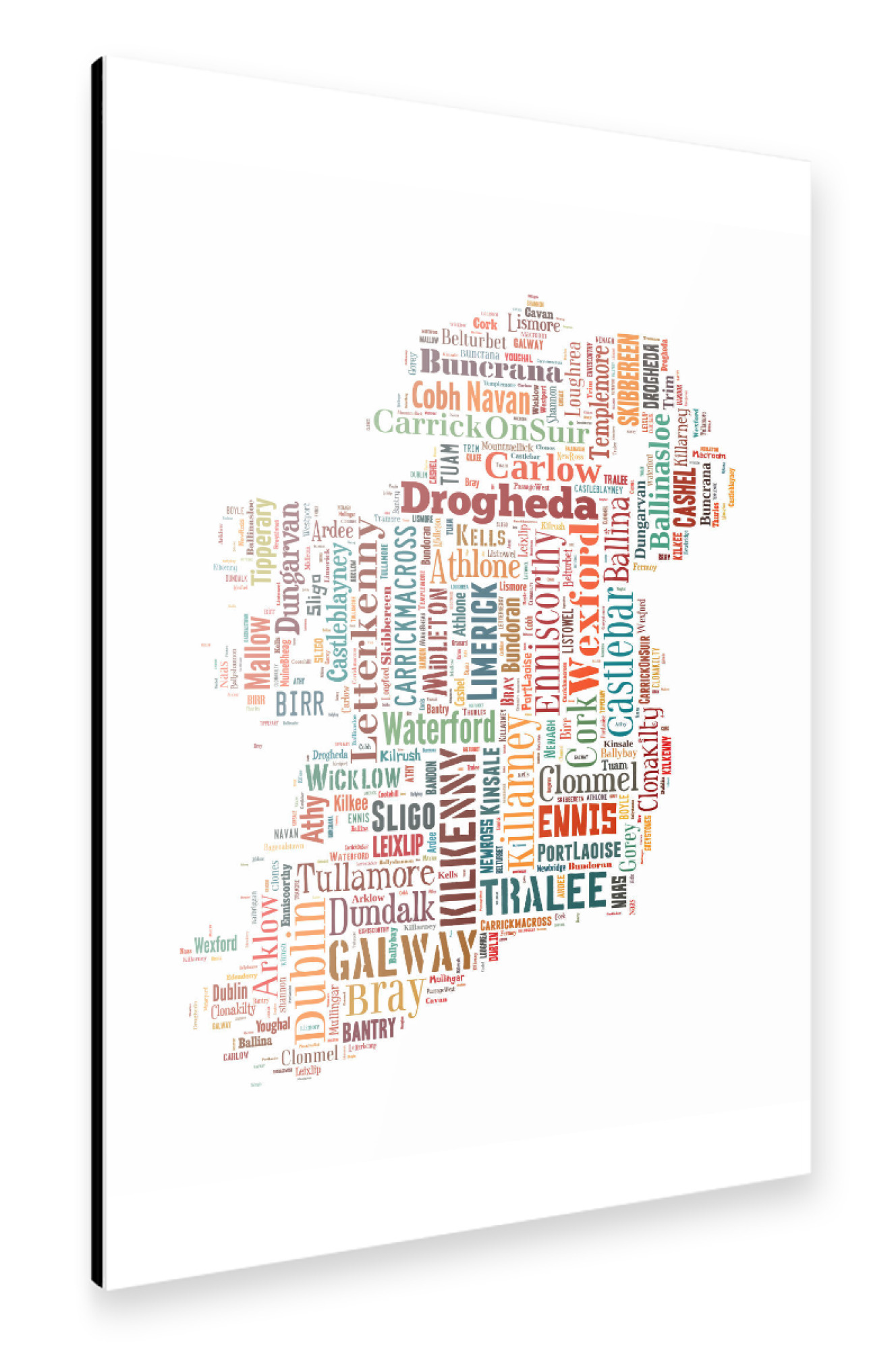 Alu-Dibond "Ireland Map Black" 75x50 cm artboxONE