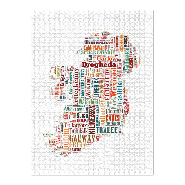 Puzzle Ravensburger "Ireland Map Black" artboxONE - Typografie,Reise / Länder,Weltkarten,Kartografie - Karte,Landkarte,Landkarte,Irland,Irland