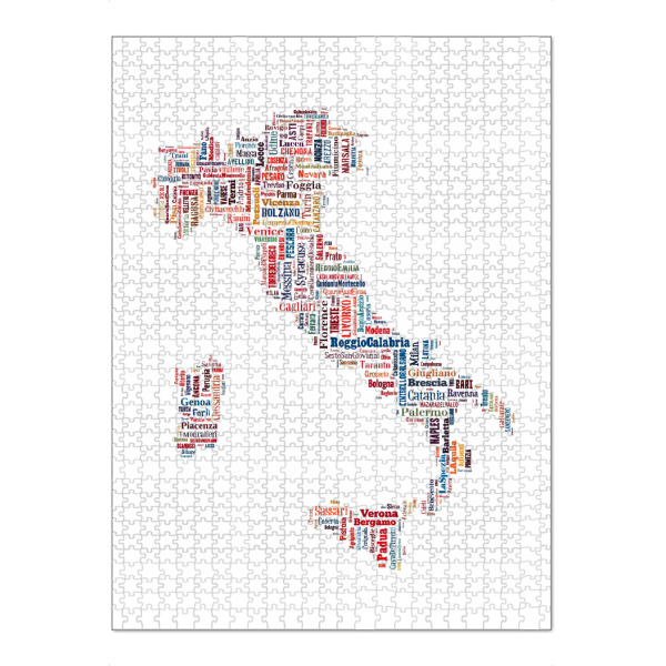 Puzzle Ravensburger "Italy Map Black" artboxONE - Typografie,Reise / Länder,Weltkarten,Kartografie - Karte,Landkarte,Landkarte,Italien,Italien