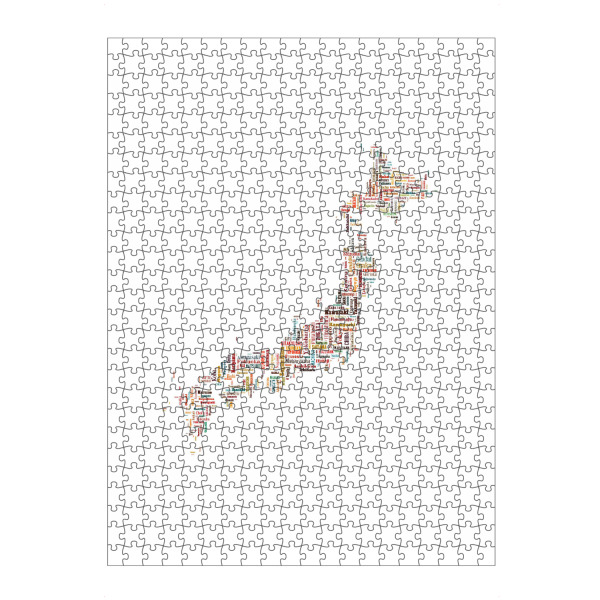 artboxONE Puzzle "Japan Map Black" artboxONE - Typografie,Reise / Asien,Reise / Länder,Weltkarten,Kartografie - Karte,Map,Land,Landkarte,Japan