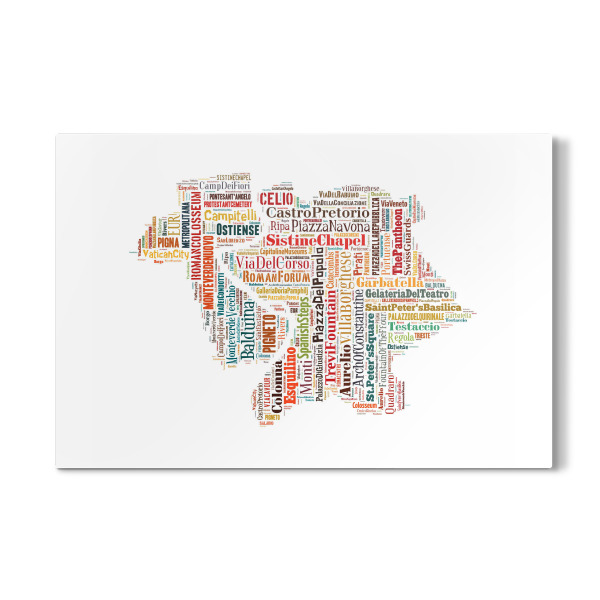 Galerie-Print "Rome Map Black" 30x20 cm artboxONE