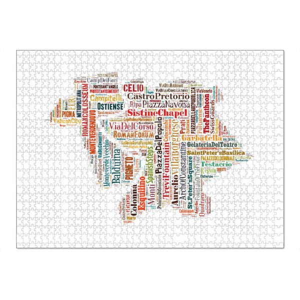 Puzzle Ravensburger "Rome Map Black" artboxONE - Typografie,Reise,Weltkarten,Städte / Rom,Kartografie